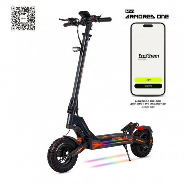 Trottinette électrique EcoXtrem M41 Armored One 1600W double moteur 52V 20Ah avec pneus 11 pouces et double suspension